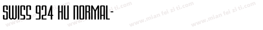 Swiss 924 HU Normal字体转换